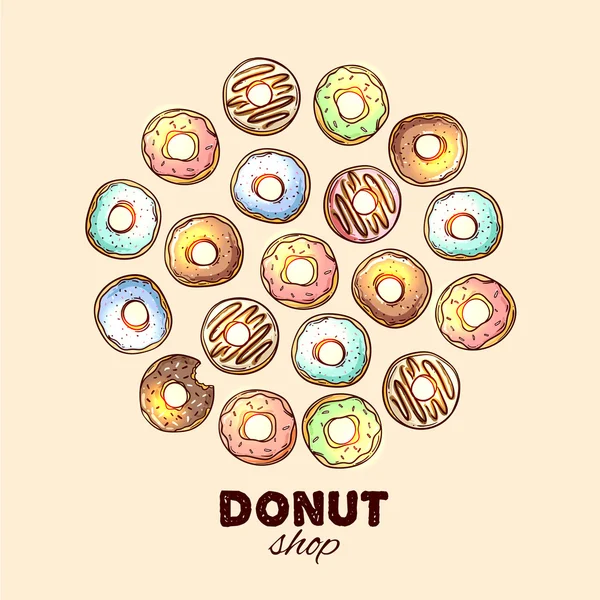 Donut para tu diseño — Vector de stock