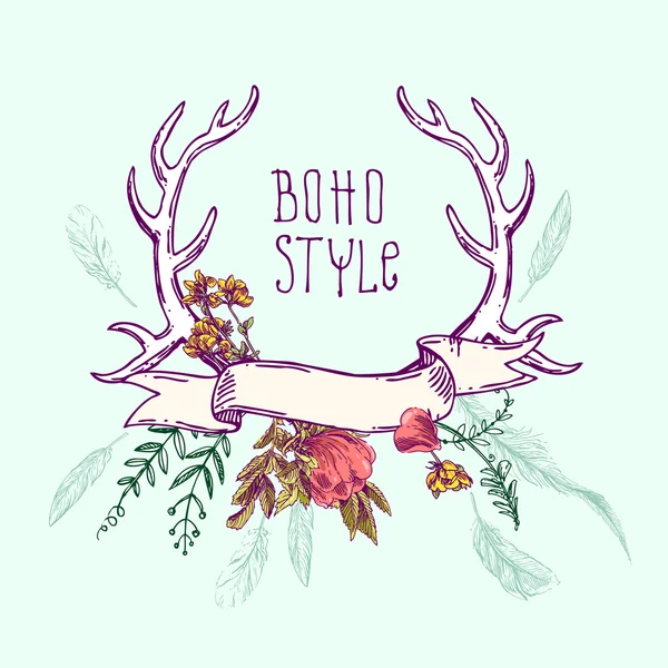 Illustration vectorielle Boho . — Image vectorielle