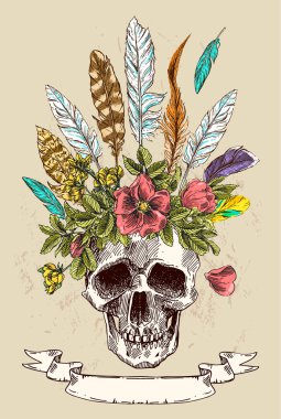 Dekoratif poster boho stili.