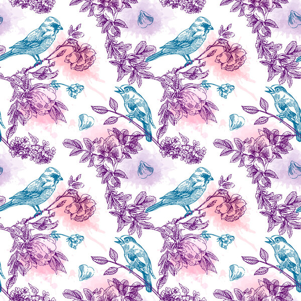 Птица и цветок
