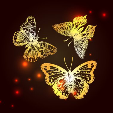 kelebeklerin çizimi