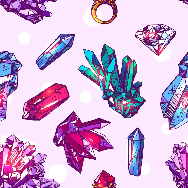Croquis de cristaux — Image vectorielle