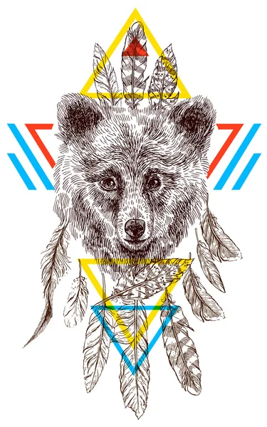 Croquis de l'ours — Image vectorielle