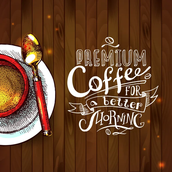 Cofee fundo — Vetor de Stock