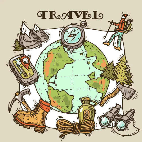 Travel illustration — Stock Vector