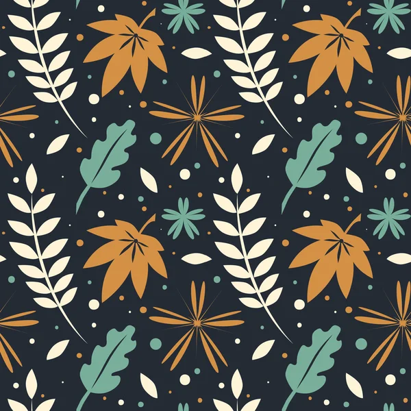 Seamless pattern, autumn leaves — Stock Vector