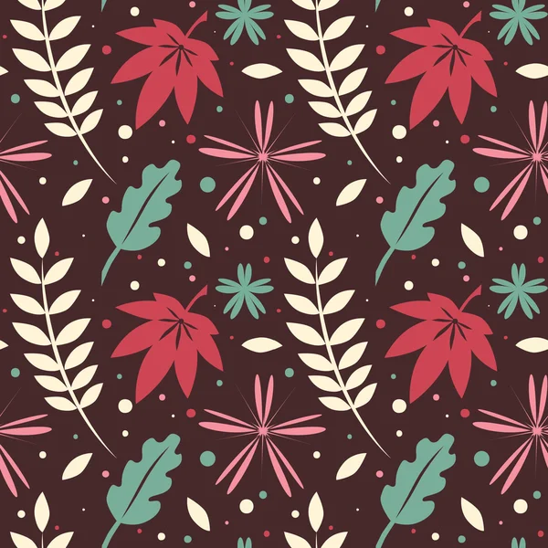 Motif sans couture, feuilles d'automne — Image vectorielle