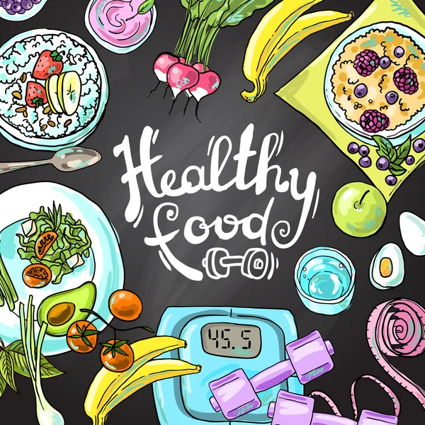 Здоровое питание — стоковый вектор
