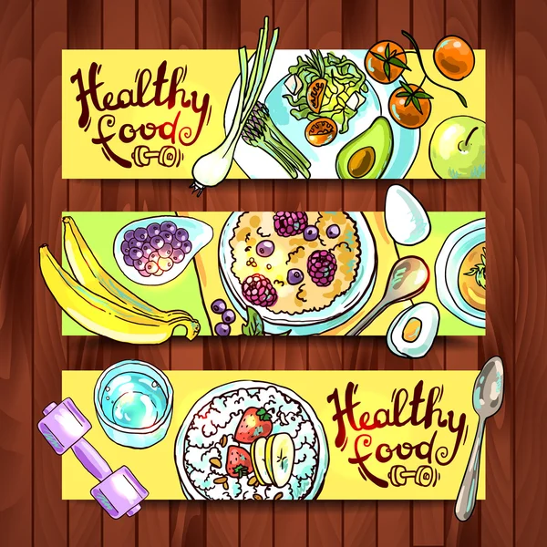 Healthy food — Stock Illustration Healthy food Vector Graphics