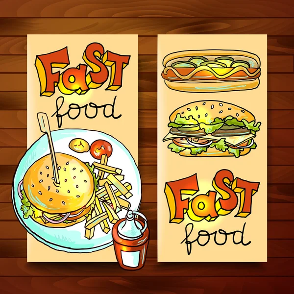 Fast food — Stock Vector