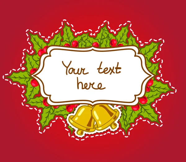 Christmas typography, handwriting — Stock Vector