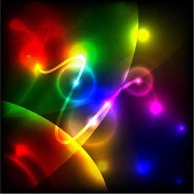 Gökkuşağı renkleri koyu arka plan üzerinde