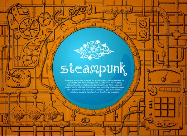 Vintage steampunk πλαίσιο — Διανυσματικό Αρχείο