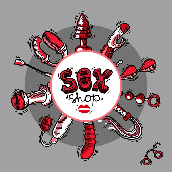 Sexo loja —  Vetores de Stock