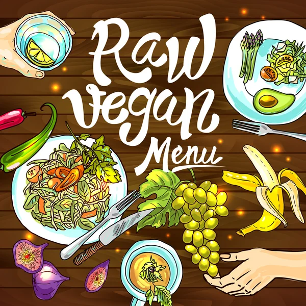 Raw Vegan — Stock vektor