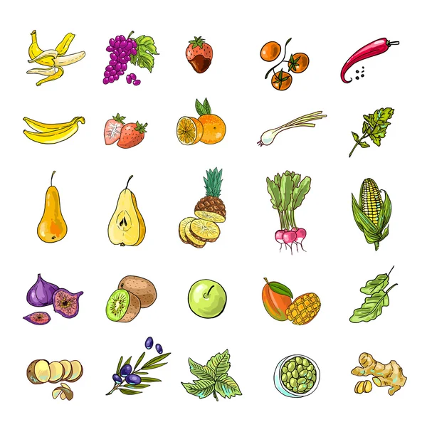 Zelenina a ovoce — Stockový vektor