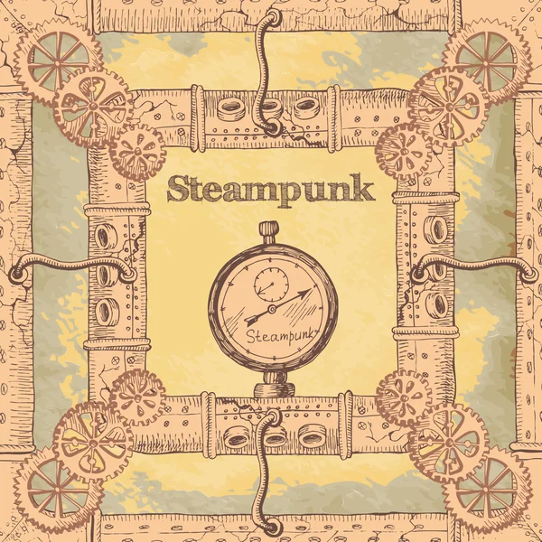 Steampunk frame — Stock Vector