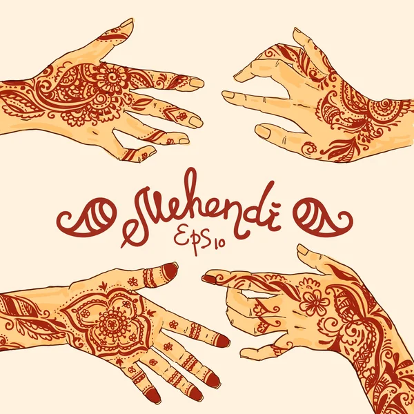 Mehendi — 图库矢量图片