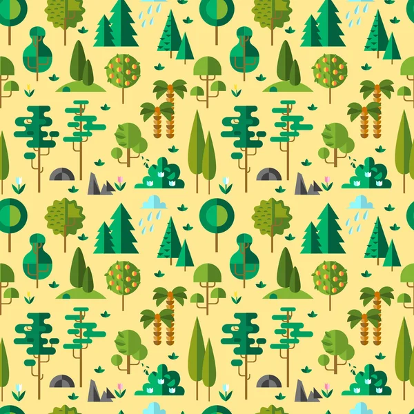 Bosque plano — Vector de stock