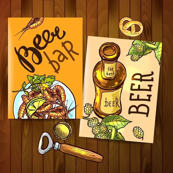 Bier illustratie — Stockvector