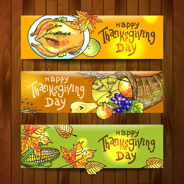 Thanksgiving day voedsel — Stockvector
