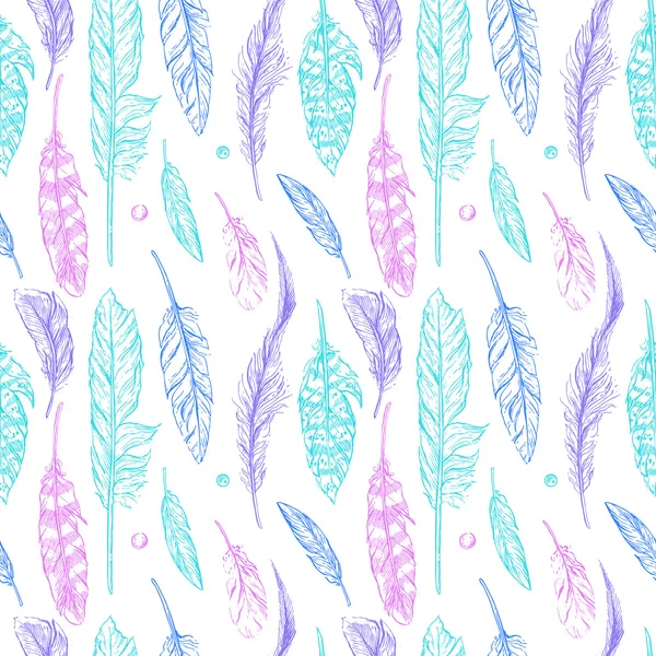 Plumas estilo boho — Vector de stock