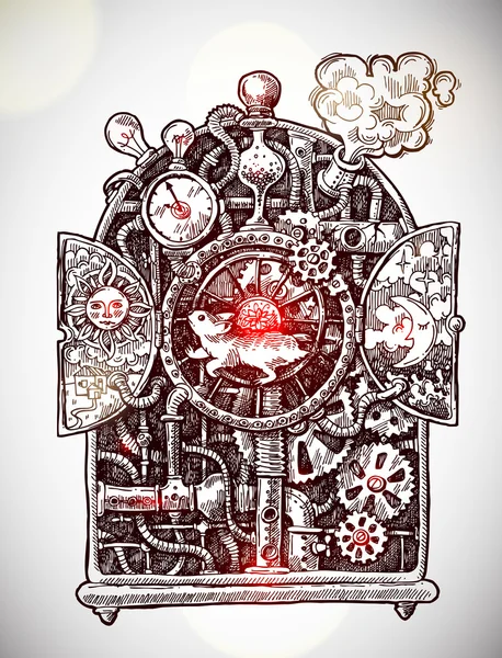 Machine à steampunk temps — Image vectorielle