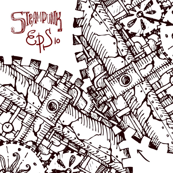 Steampunk disegnato a mano — Vettoriale Stock