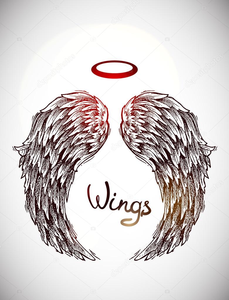 Sketch of wings Stock Vector Image by ©Margarita_87 #94331018 Sketch of wings Stock Vector Image by ©Margarita_87 #94331018