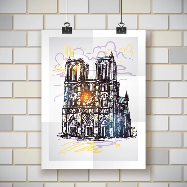 Notre Dame w Paryżu — Wektor stockowy