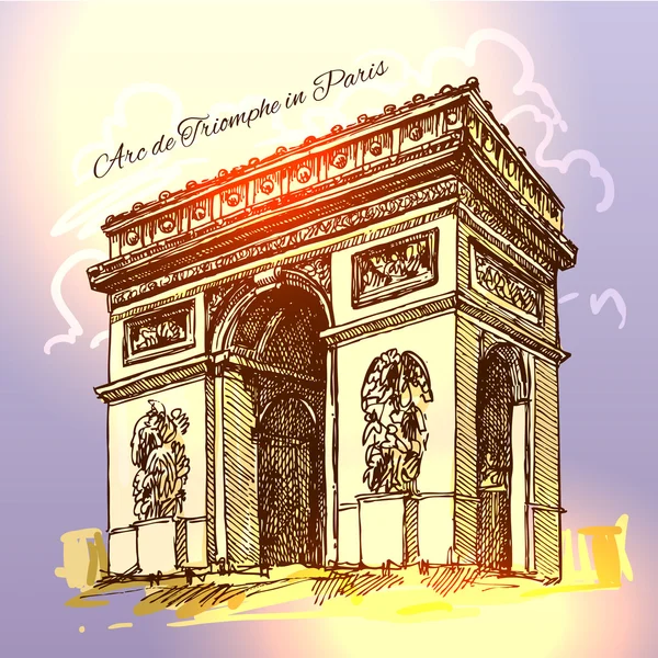 Arc de triomph — Stok Vektör