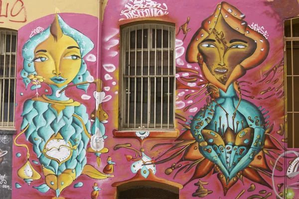चिली में Valparaiso के रंगीन बंदरगाह शहर — स्टॉक फ़ोटो, इमेज