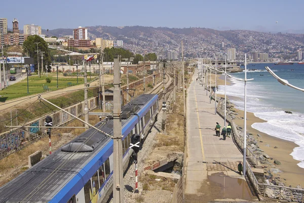 城市铁路在智利 — 图库照片