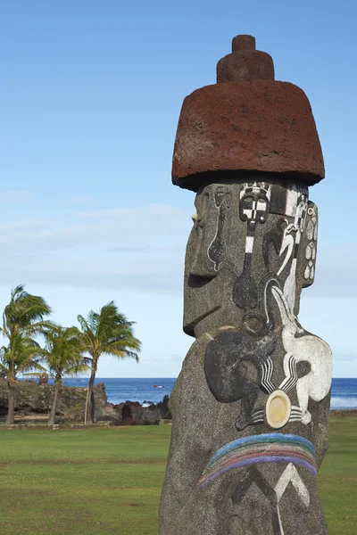 Moai staty på Påskön — Stockfoto