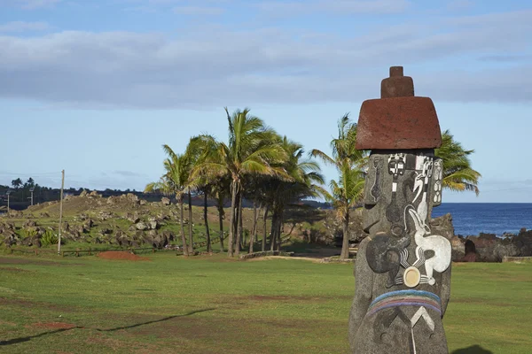 Moai staty på Påskön — Stockfoto