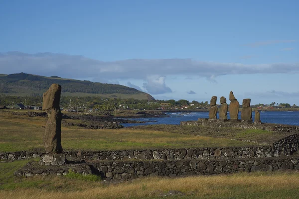 Статуї острова Пасхи — стокове фото