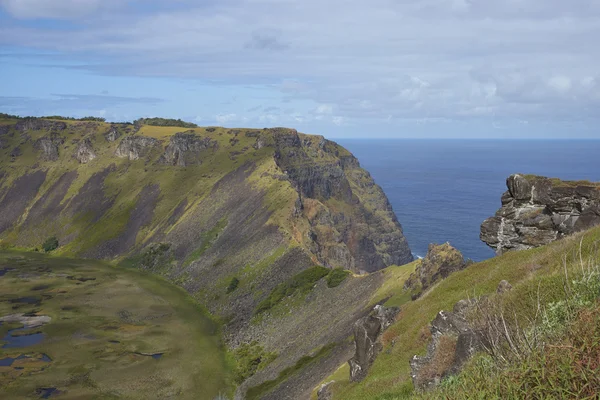 Rano Kau на острові Пасхи — стокове фото