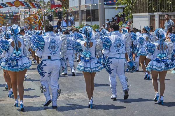 Arica Chile Enero 2016 Grupo Danza Caporal Carnaval Andino Con — Foto de Stock