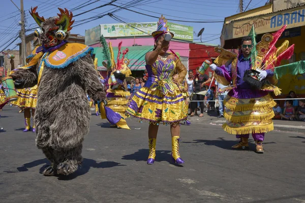 Arica Chile January 2016 Танцювальна Група Моренада Виконує Традиційний Ритуальний — стокове фото