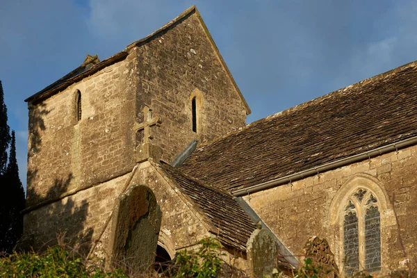 Történelmi Templom Kis Falu Langridge Cotswolds Közel Bath Somerset Egyesült — Stock Fotó