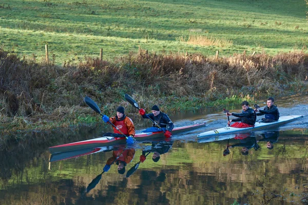 Bath Somerset United Kingdom December 2020 People Kayaking Kennet Avon — Stock Photo, Image