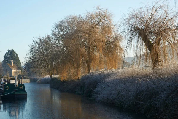 Bath Somerset United Kingdom December 2020 Frosty Morning Kennet Avon — Stock Photo, Image