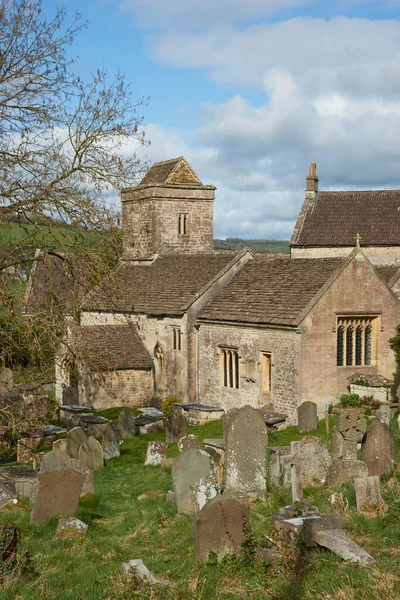 Historyczny Kościół Małej Wiosce Swainswick Cotswolds Pobliżu Bath Somerset Wielka — Zdjęcie stockowe