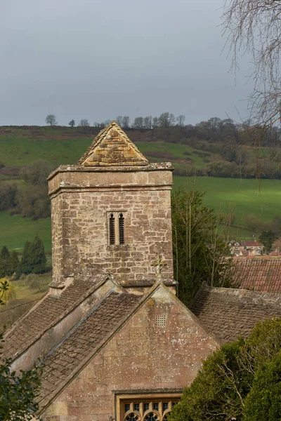Igreja Histórica Pequena Aldeia Swainswick Cotswolds Perto Bath Somerset Reino — Fotografia de Stock