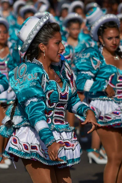 Arica Children January 2016 Caporales Dance Group Acting Annual Carnaval — 图库照片