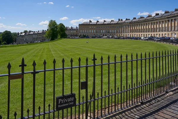 Bath Somerset Großbritannien Juni 2021 Einzelperson Garten Private Residents Only — Stockfoto