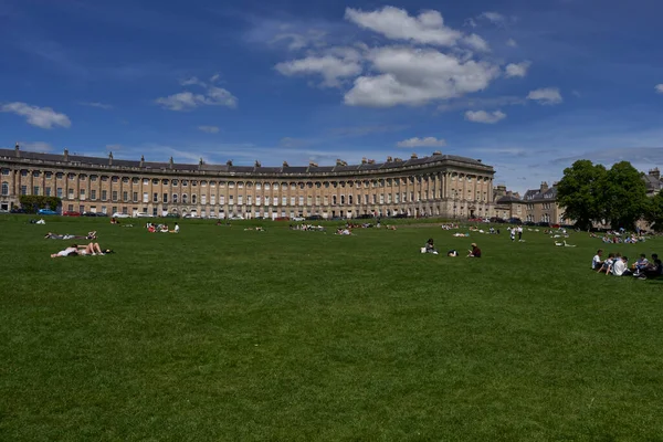 Bath Somerset Wielka Brytania Czerwca 2021 Royal Crescent Bath Somerset — Zdjęcie stockowe