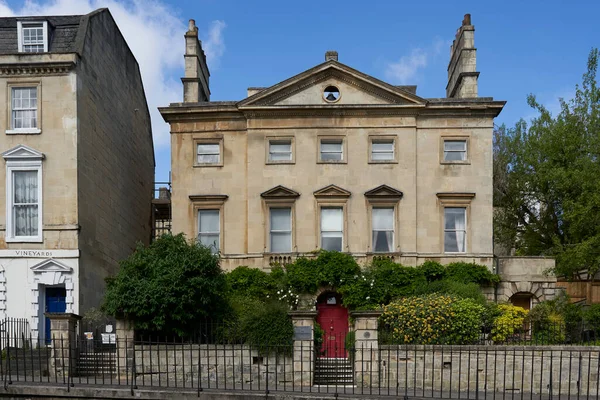 Bath Storbritannien Juni 2021 Historiska Byggnader Längs Paragon Historisk Gata — Stockfoto