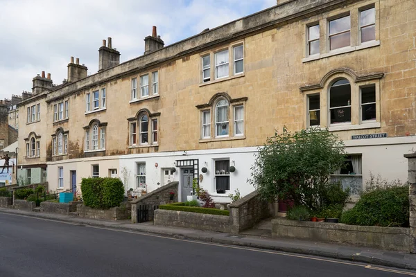 Bath United Kingdom June 2021 Historic Houses Shops Walcot Street — Stock Photo, Image