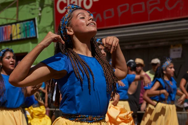 Arica Chile Janeiro 2016 Grupo Bailarinos Ascendência Africana Afrodescendiente Apresentando — Fotografia de Stock
